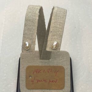 🔥14k Solid Gold Baroque Pearl Earrings – Genuine Iridescent Pearls